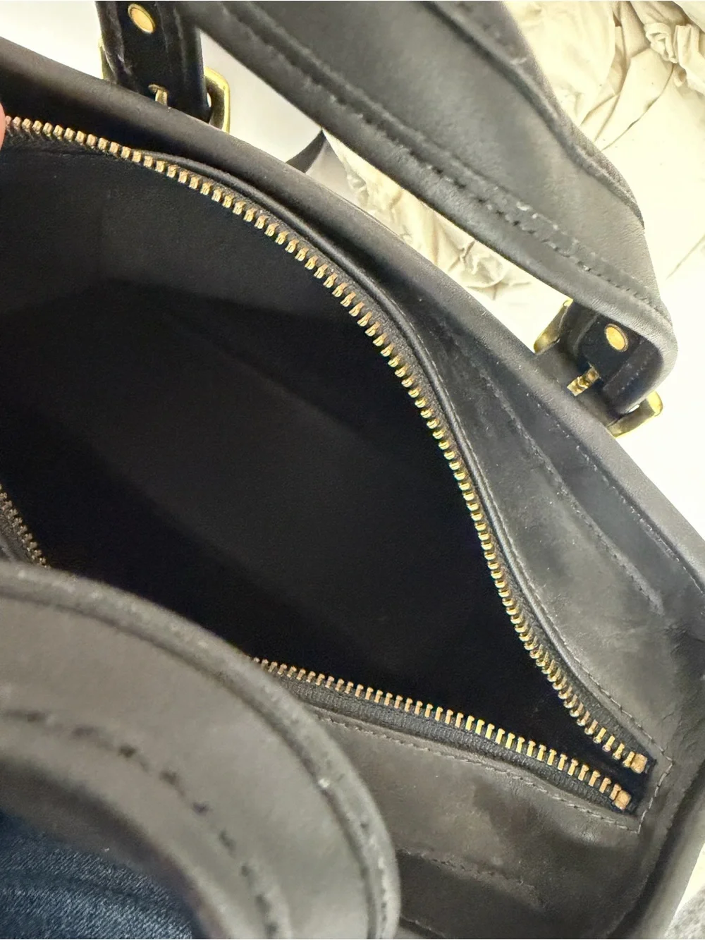 Coach Black Leather Legacy Satchel 9063 With Gold Buckle